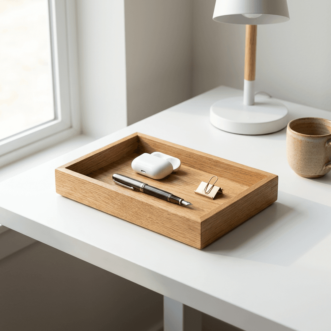 Quartersawn white oak catchall tray